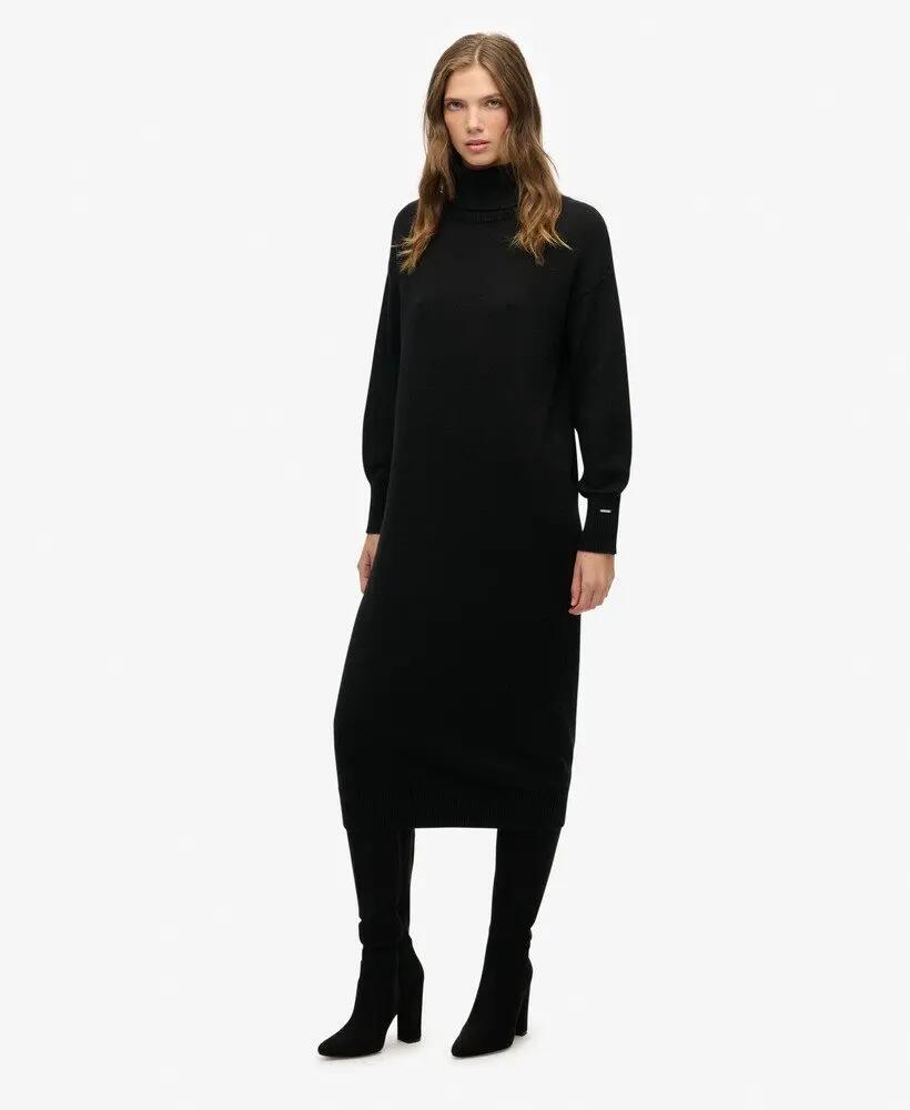 superdry Vestido Camisola Midi gola alta 100% algodão – Corte loose 2/5