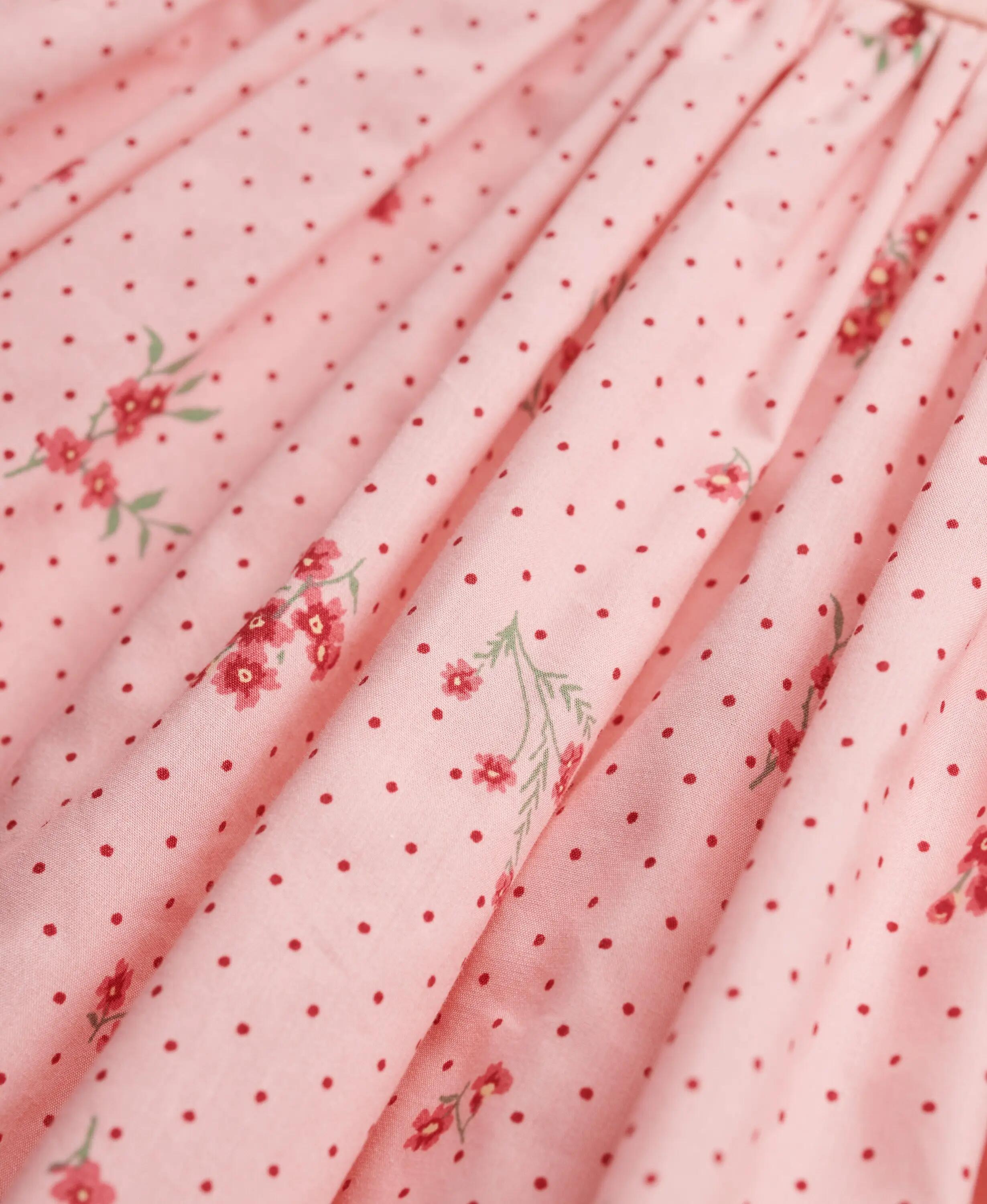 superdry Vestido mini Corset Cami, Polka Floral Pink 7/7