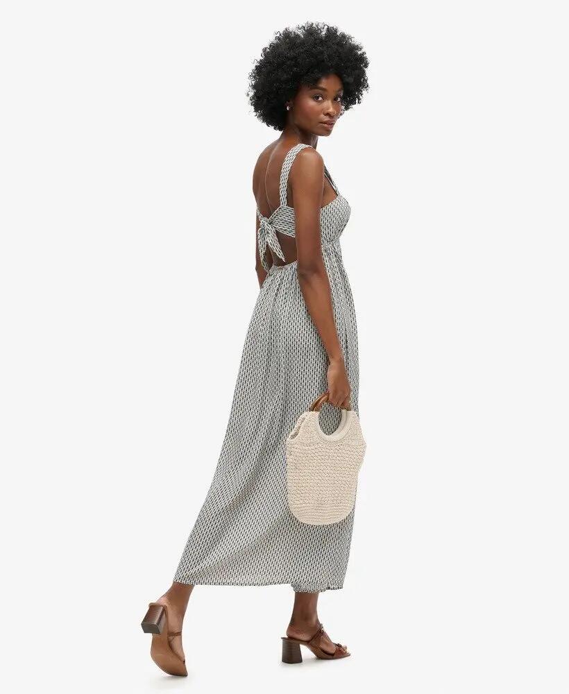 superdry Vestido Maxi Tie Back em viscose MONO CROSS GEO 4/6