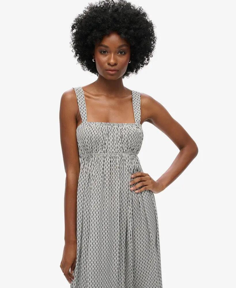 superdry Vestido Maxi Tie Back em viscose MONO CROSS GEO 3/6