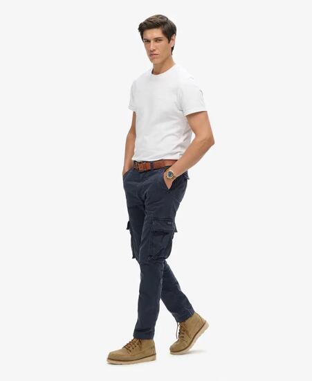 superdry Core Cargo Pants — czarne spodnie cargo z bawełnianym stretchem
