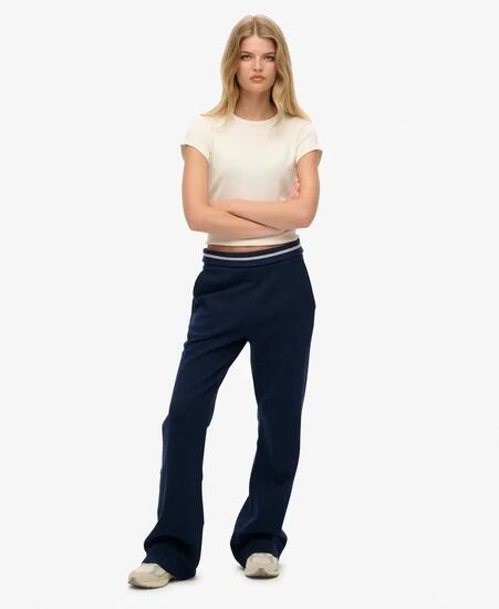 superdry Pantalon Flare Taille Basse Athletic Essentials en coton recyclé