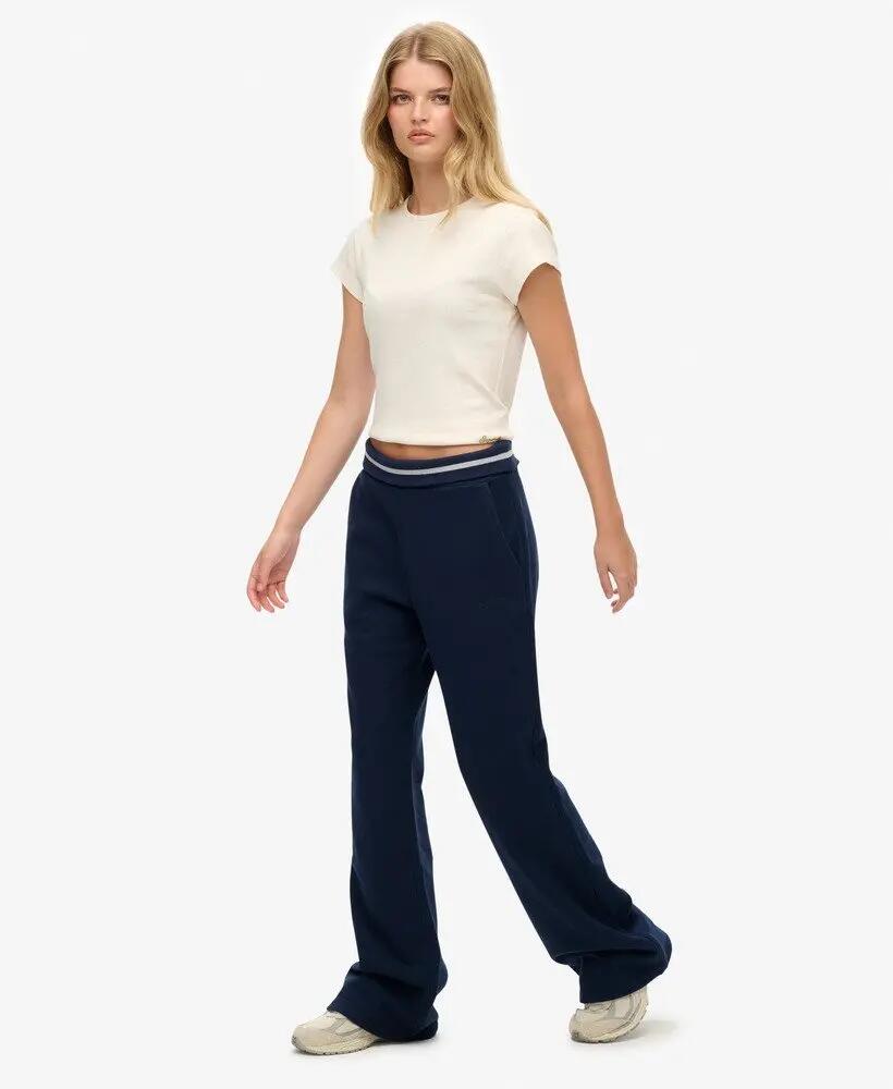superdry Calças jogger flare low rise Athletic Essentials em algodão e 5/7