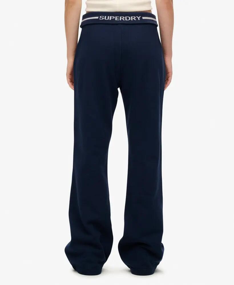 superdry Calças jogger flare low rise Athletic Essentials em algodão e 4/7