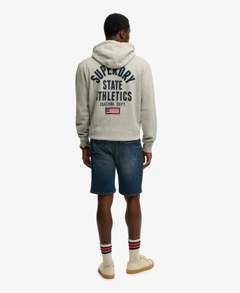 superdry Vintage Straight Shorts in denim Yokohama Dark Blue 6/7