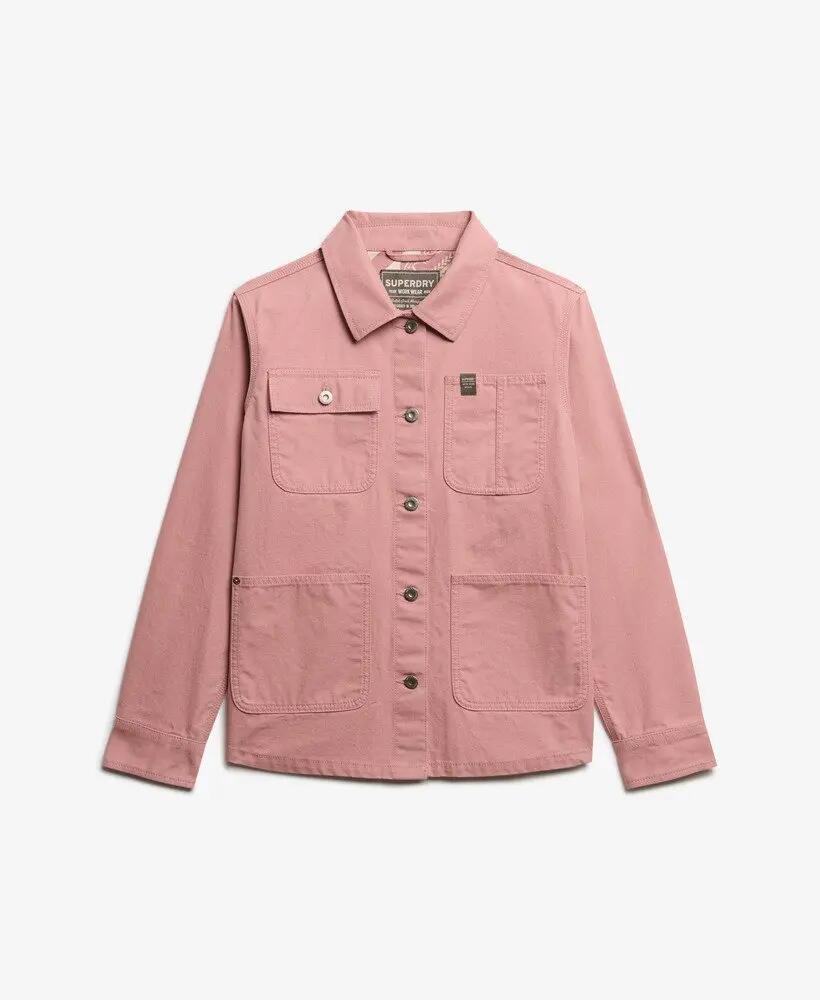 superdry Chore Jacket casaco feminino em algodão Ash Rose 6/6
