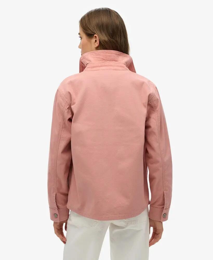 superdry Chore Jacket casaco feminino em algodão Ash Rose 4/6