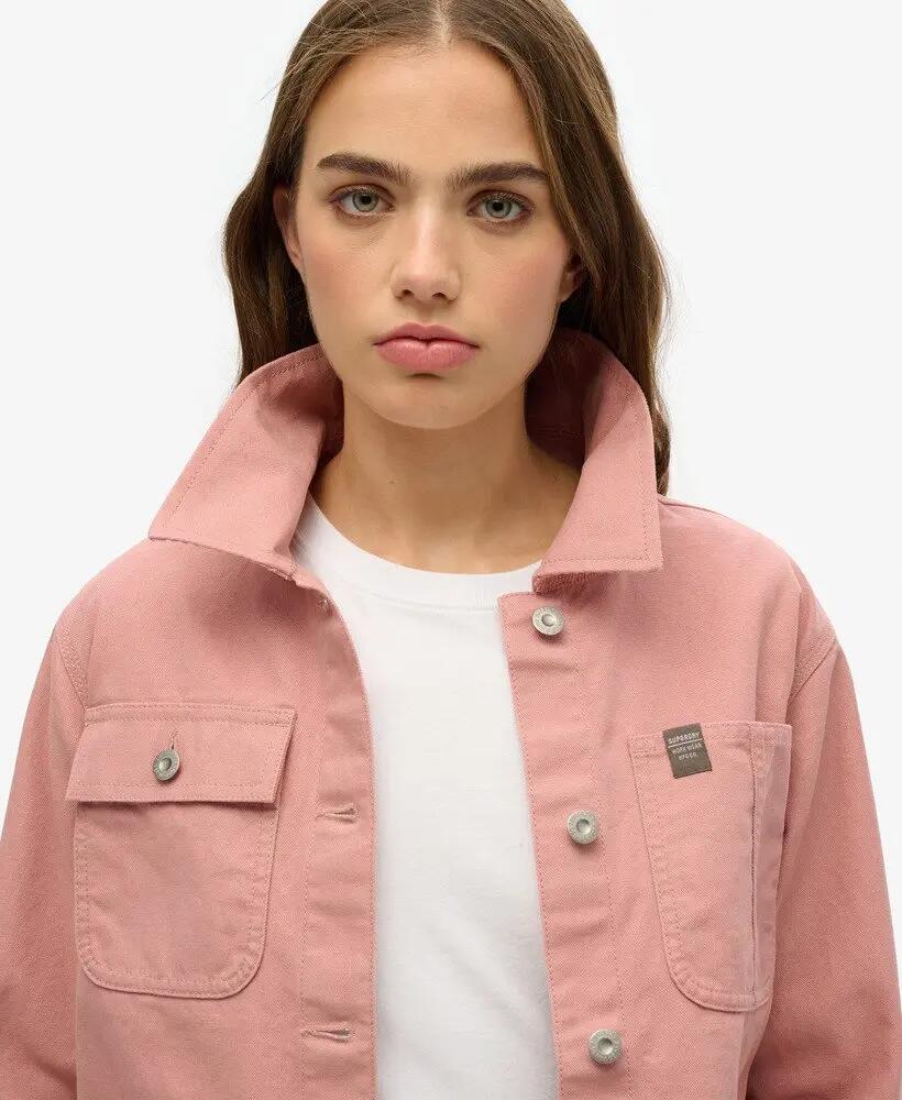 superdry Chore Jacket casaco feminino em algodão Ash Rose 3/6