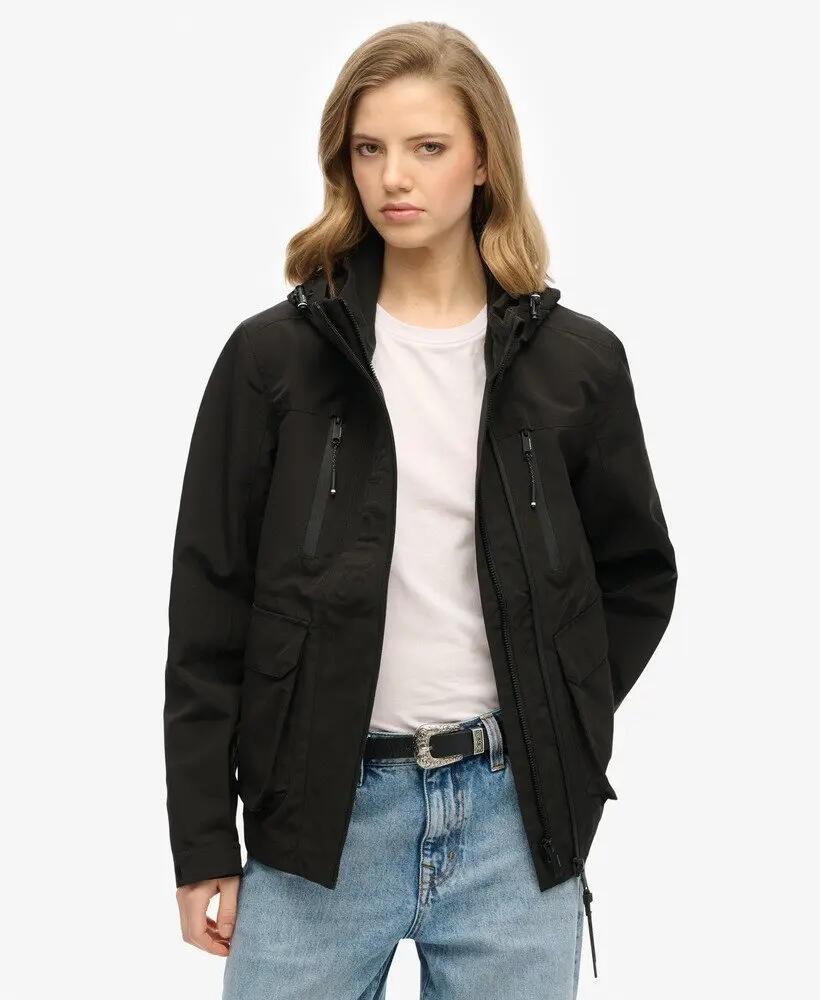 superdry Kurtka z kapturem Ultimate Tech Windbreaker – Slim, Czarna 4/6