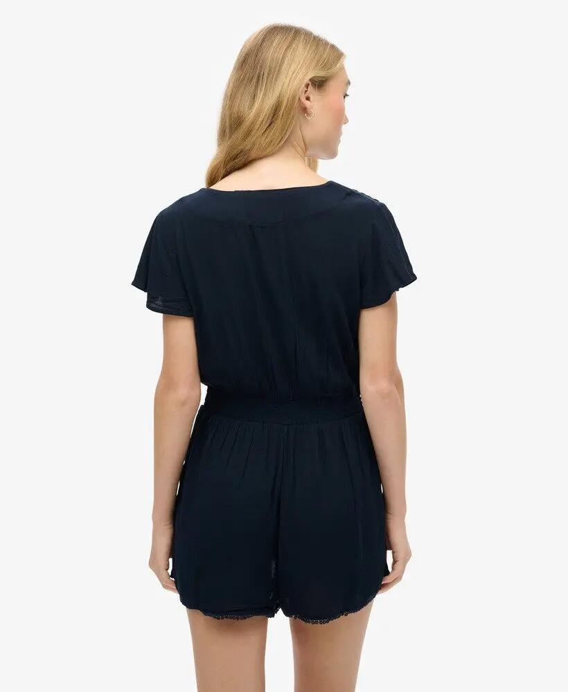 superdry Tuta corta Beach maniche corte in viscosa leggera – ECLIPSE NAVY 4/7