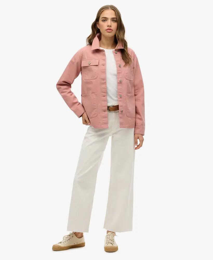 superdry Chore Jacket casaco feminino em algodão Ash Rose 2/6