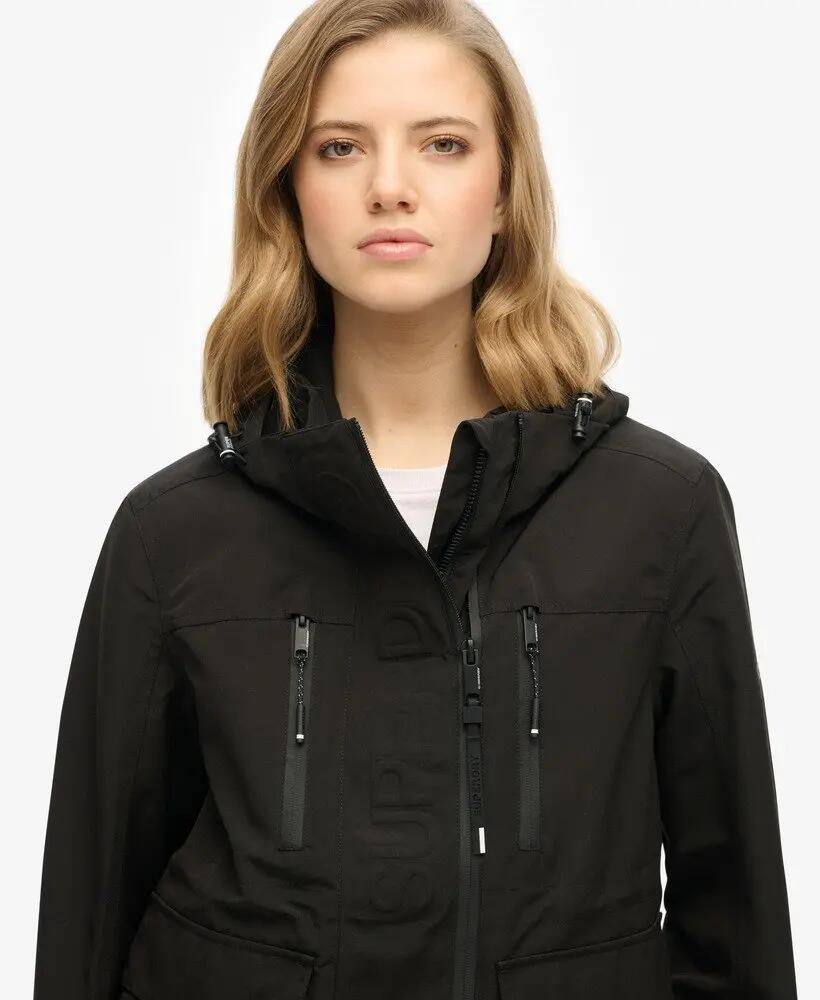 superdry Kurtka z kapturem Ultimate Tech Windbreaker – Slim, Czarna 3/6