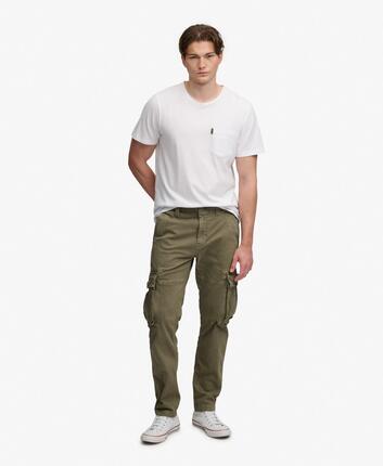 superdry Core Cargo Pants — czarne spodnie cargo z bawełnianym stretchem