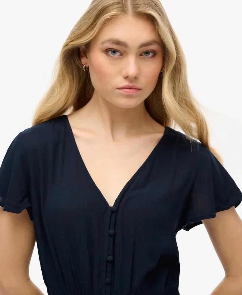 superdry Tuta corta Beach maniche corte in viscosa leggera – ECLIPSE NAVY 3/7