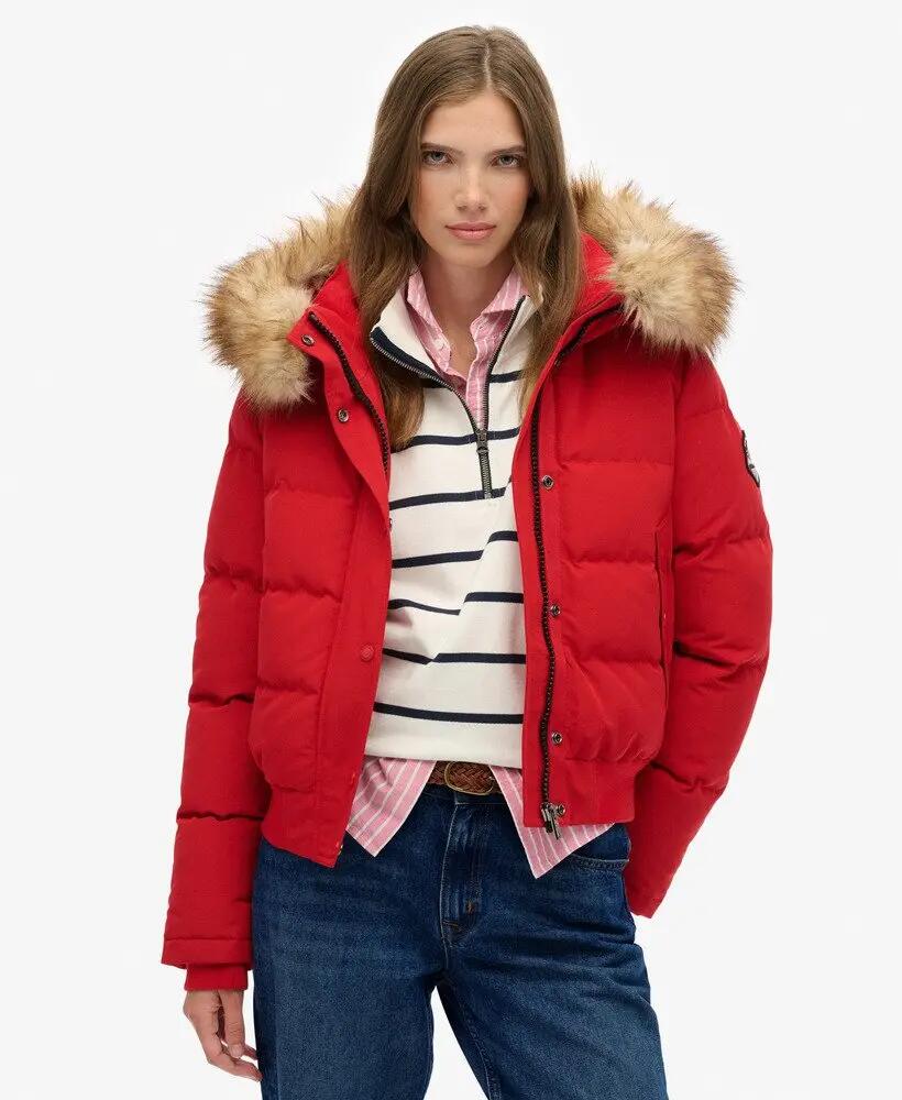 superdry Everest Kapuzen-Bomberjacke Slim Fit aus recyceltem Polyester 3/7
