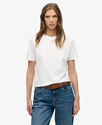 Superdry essential logo geborduurd t‑shirt van biologisch katoen