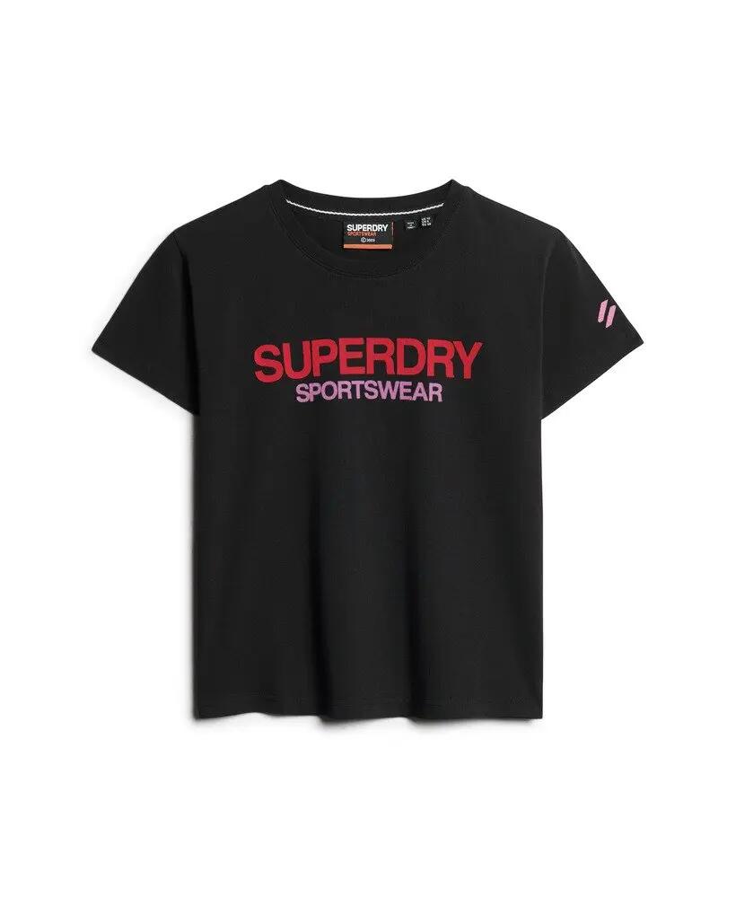 superdry Sportswear Logo Slim T-Shirt aus 100% Baumwolle – Schwarz 7/7
