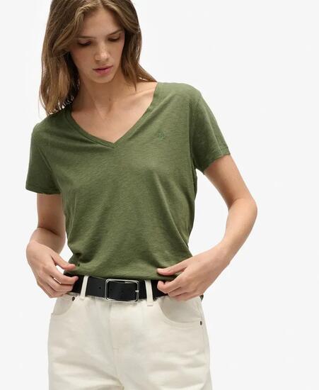 superdry Studios Slub besticktes T-Shirt – Relaxed Fit