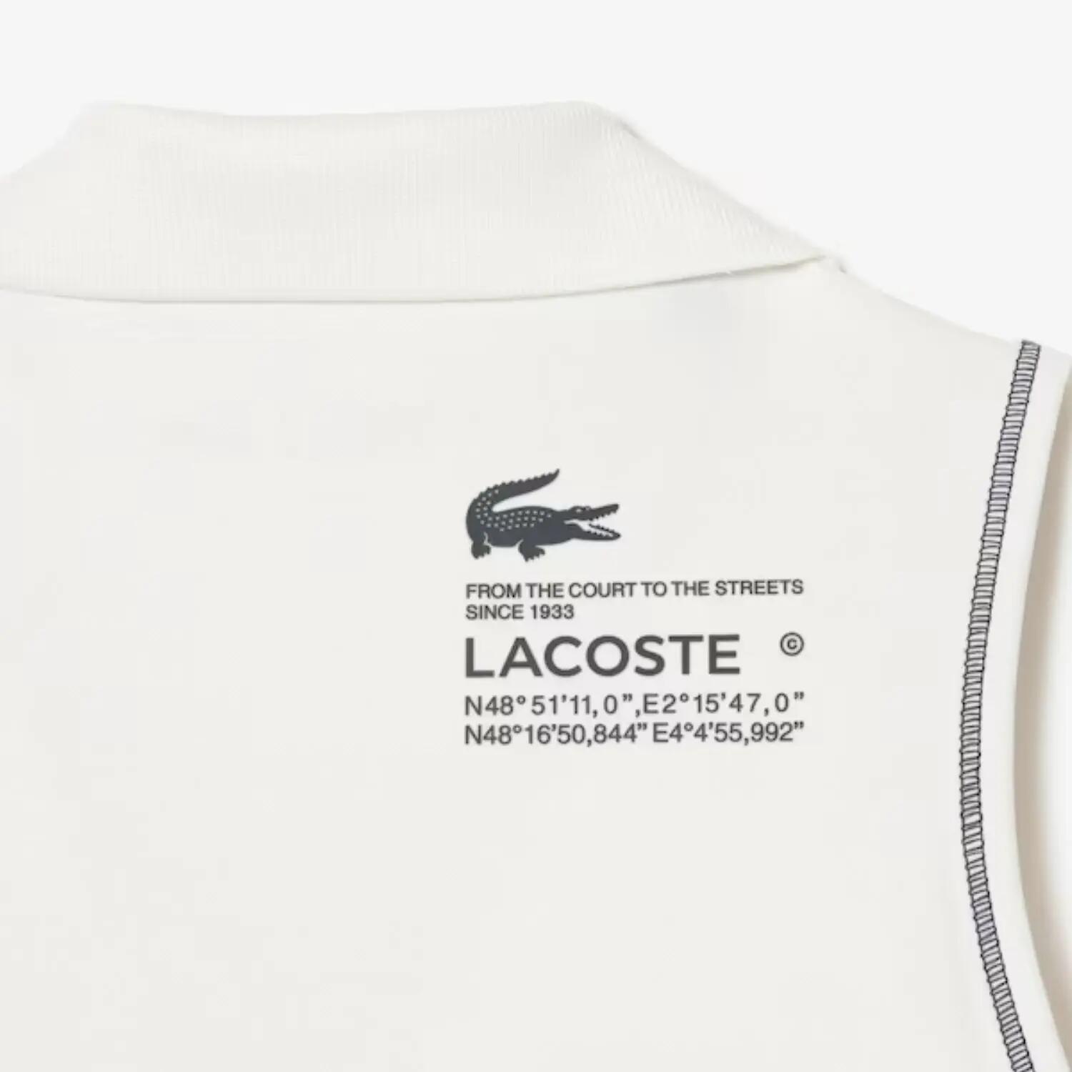 Débardeur ajusté sans manches Lacoste Sport Blanc 5/7