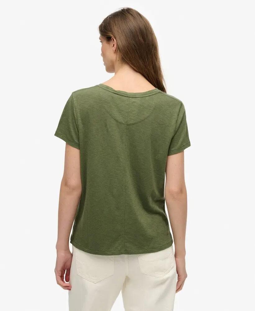 superdry T-shirt Studios Slub bordada em algodão e lyocell – Four Leaf Clover 5/5