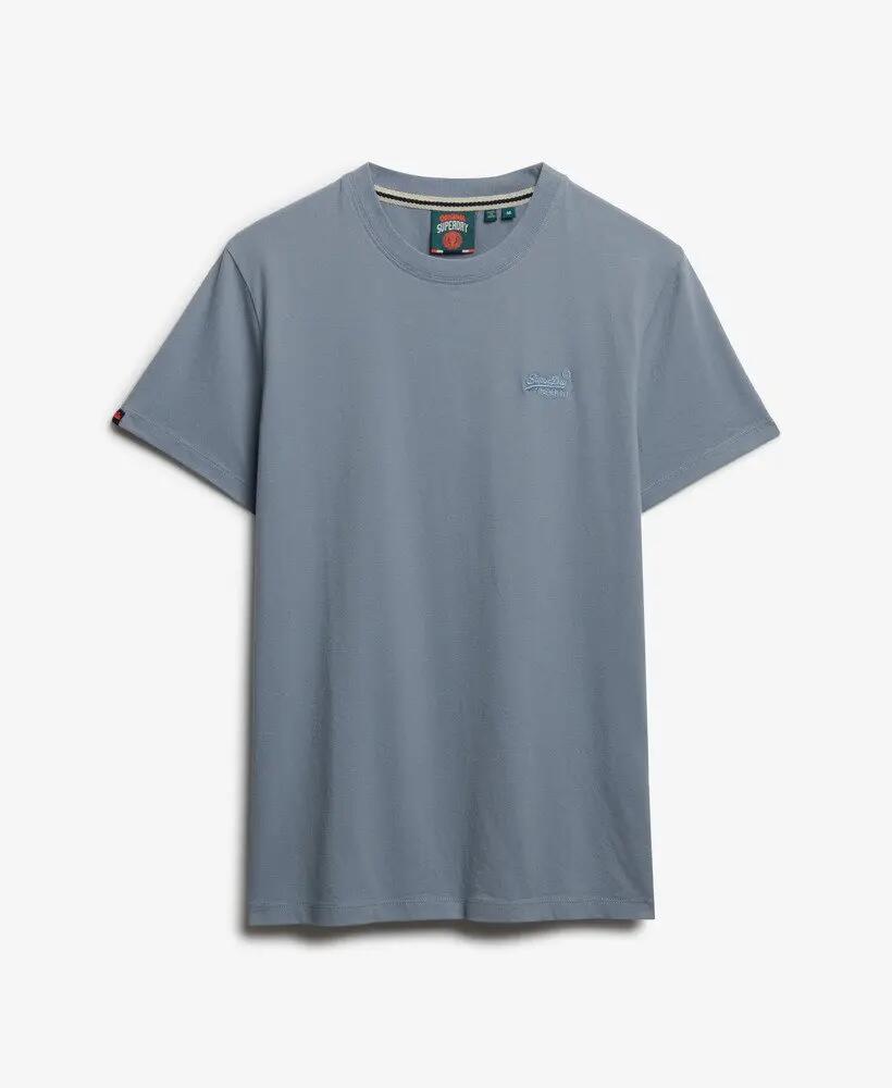 superdry Essential Logo T‑Shirt – Slim Fit, 100% Bawełna Organic, Washed Denim 7/7