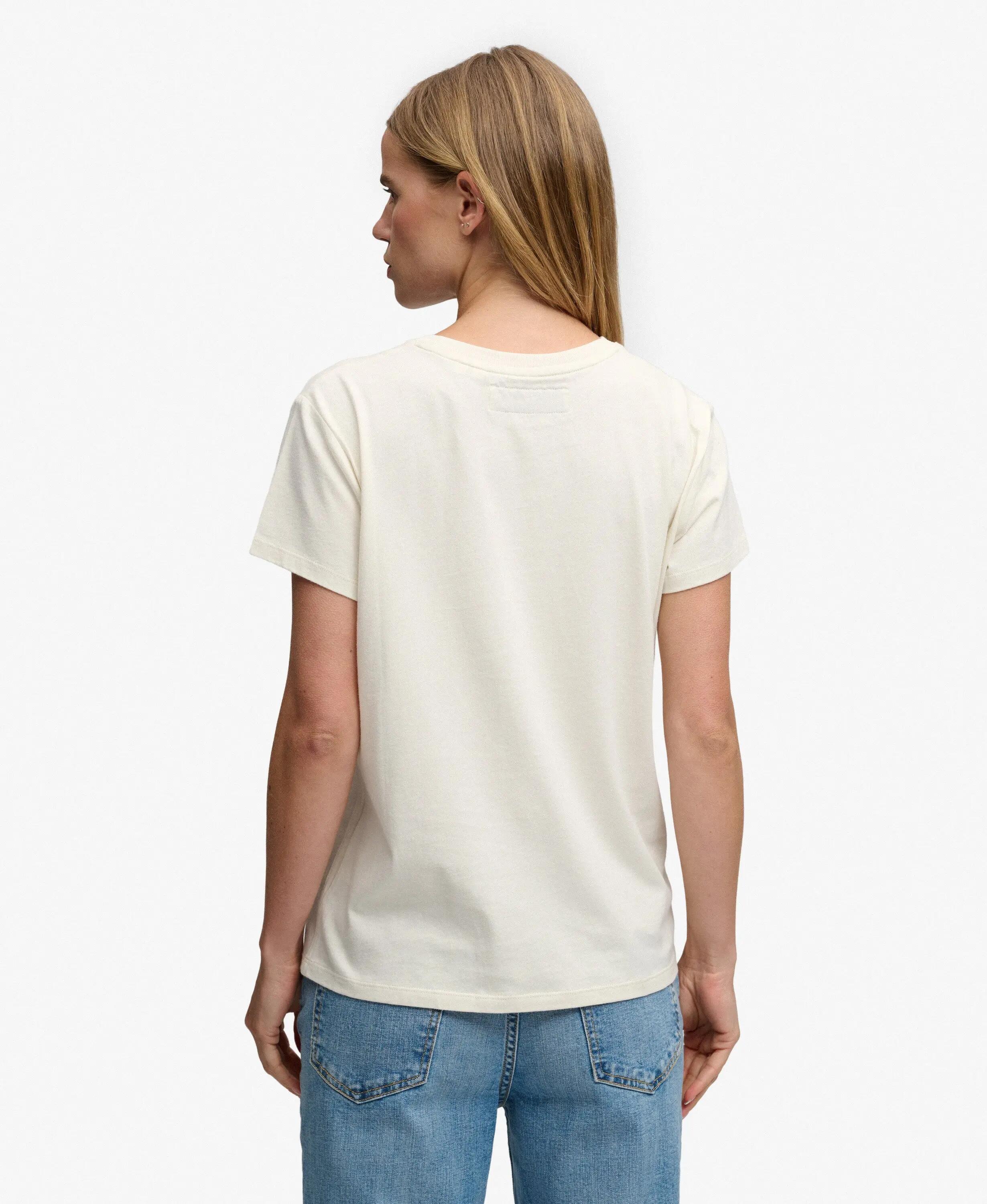superdry Heritage Nautical Motif T‑shirt – slim fit, 100% katoen, Buttermilk 5/7