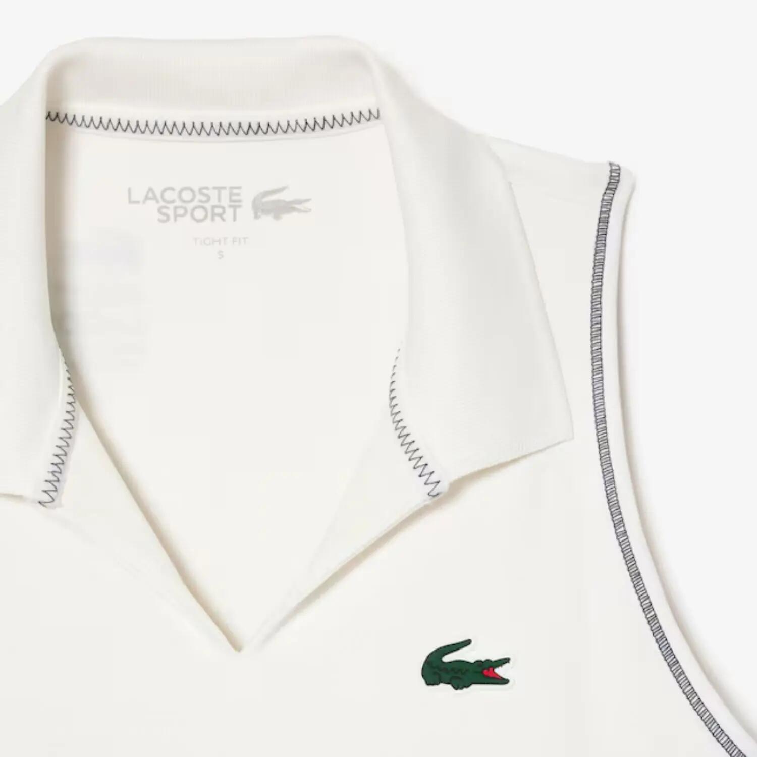 Débardeur ajusté sans manches Lacoste Sport Blanc 4/7