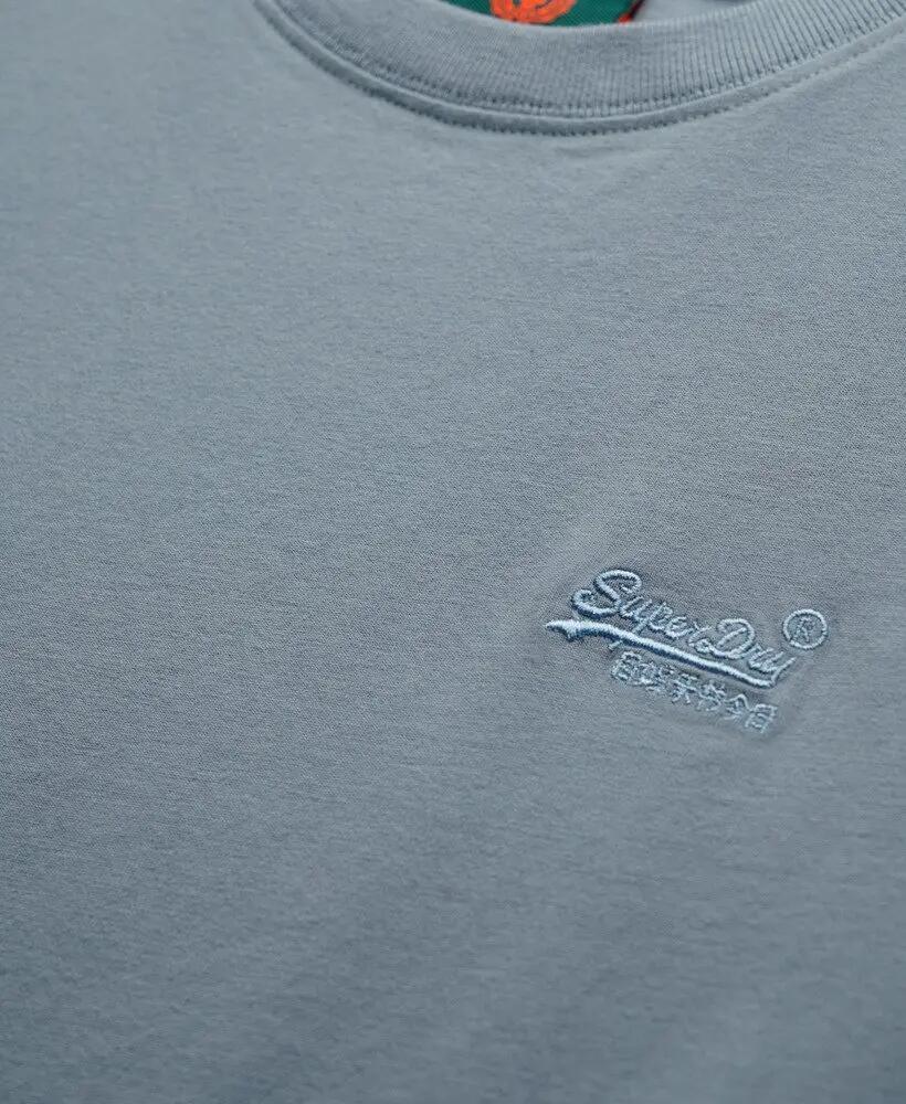 superdry Essential Logo T‑Shirt – Slim Fit, 100% Bawełna Organic, Washed Denim 6/7