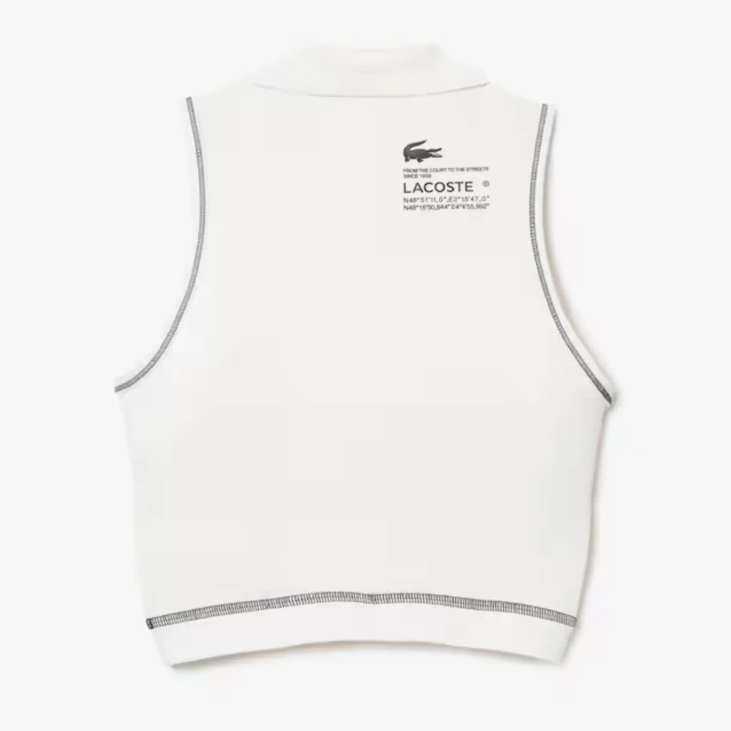 Débardeur ajusté sans manches Lacoste Sport Blanc 3/7