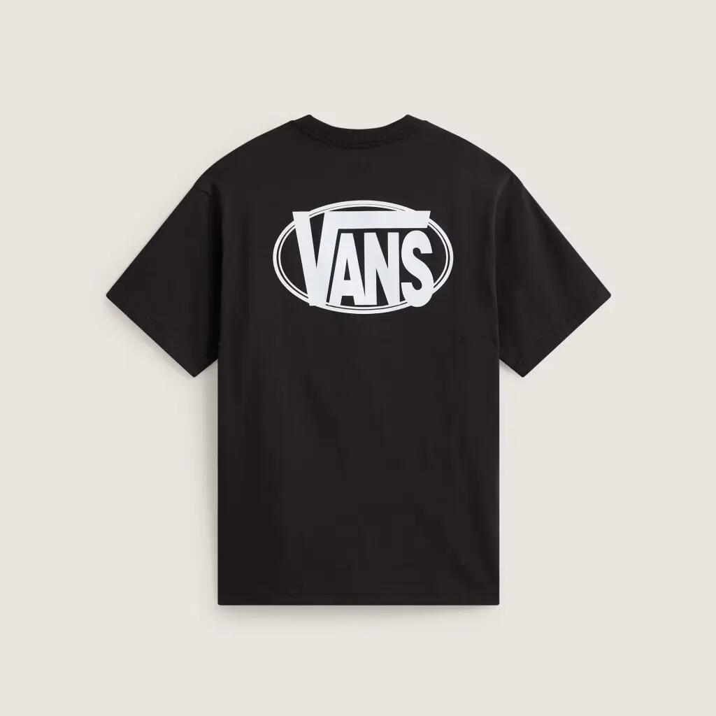 VN0010FEBLK1 OVAL LOGO LOOSE SS TEE 3/5
