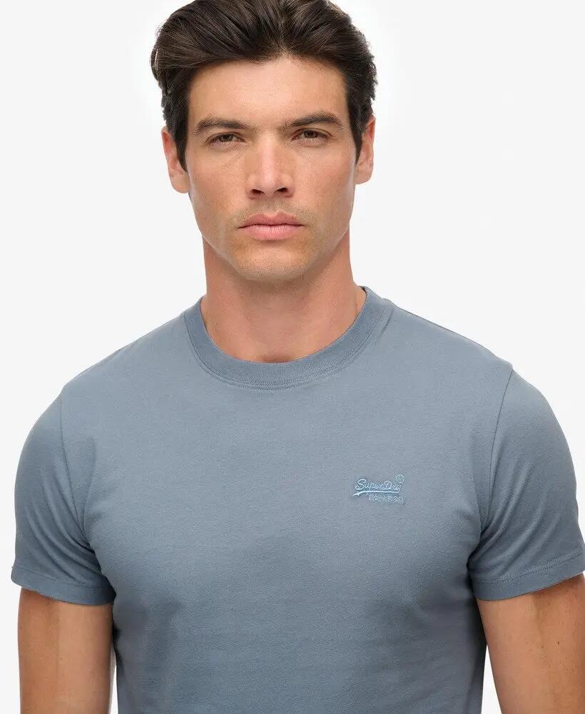 superdry Essential Logo T‑Shirt – Slim Fit, 100% Bawełna Organic, Washed Denim 4/7
