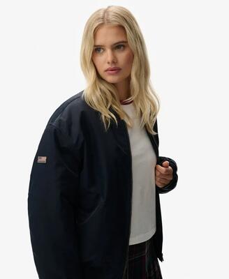 Superdry ma1 bomber jacket – boxy bomber van gerecycled nylon – eclipse navy