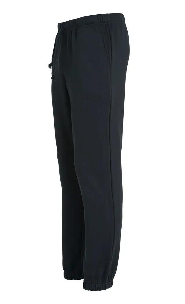 clique Basic Pants Junior — calças junior de felpa pretas com cordão 3/4