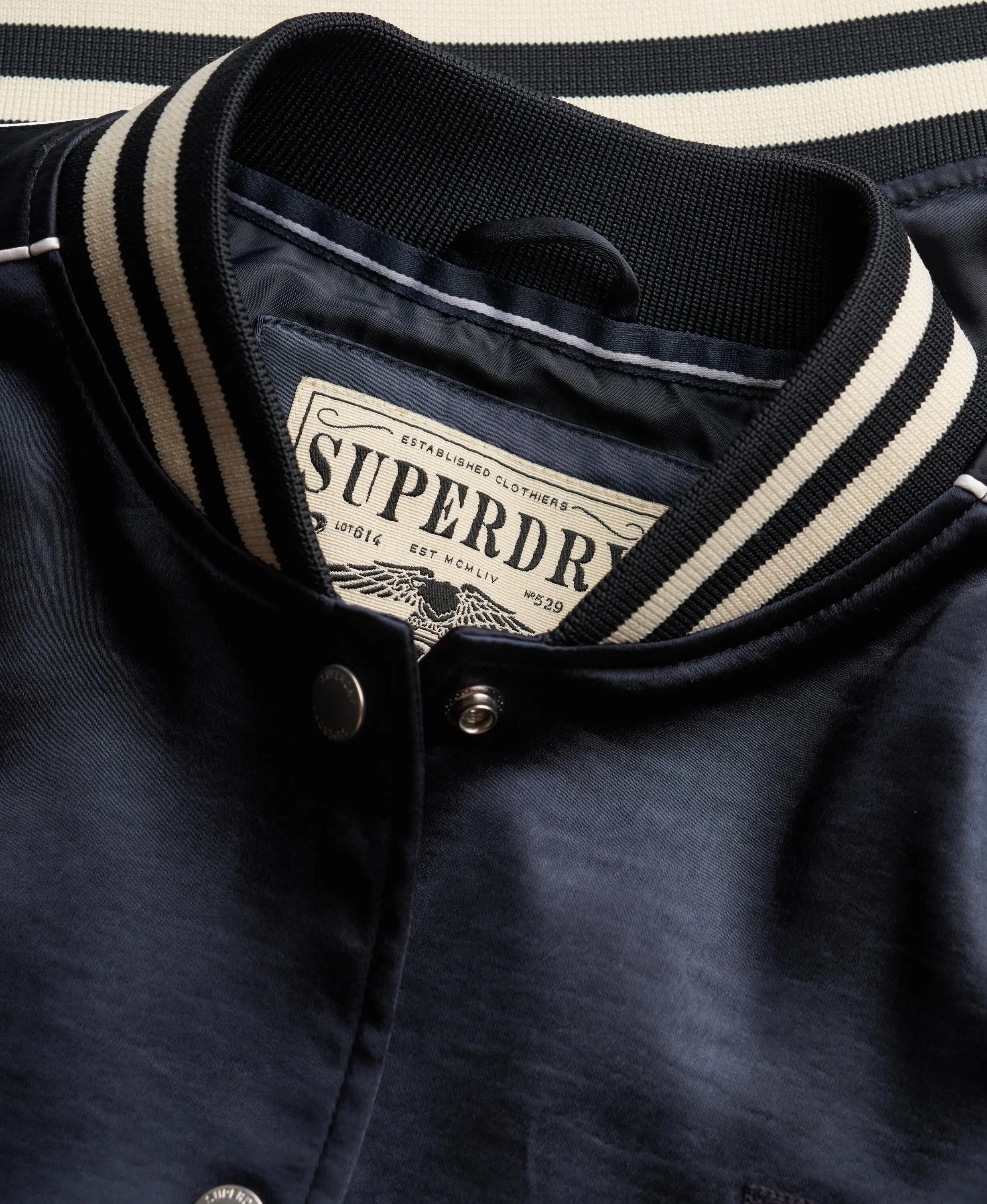 superdry Bomber Varsity Satin corte slim 7/7