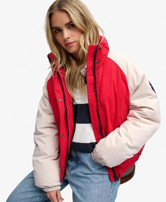 Cotton padded shell jacket gewatteerde damesjas – relaxed fit – eclipse navy