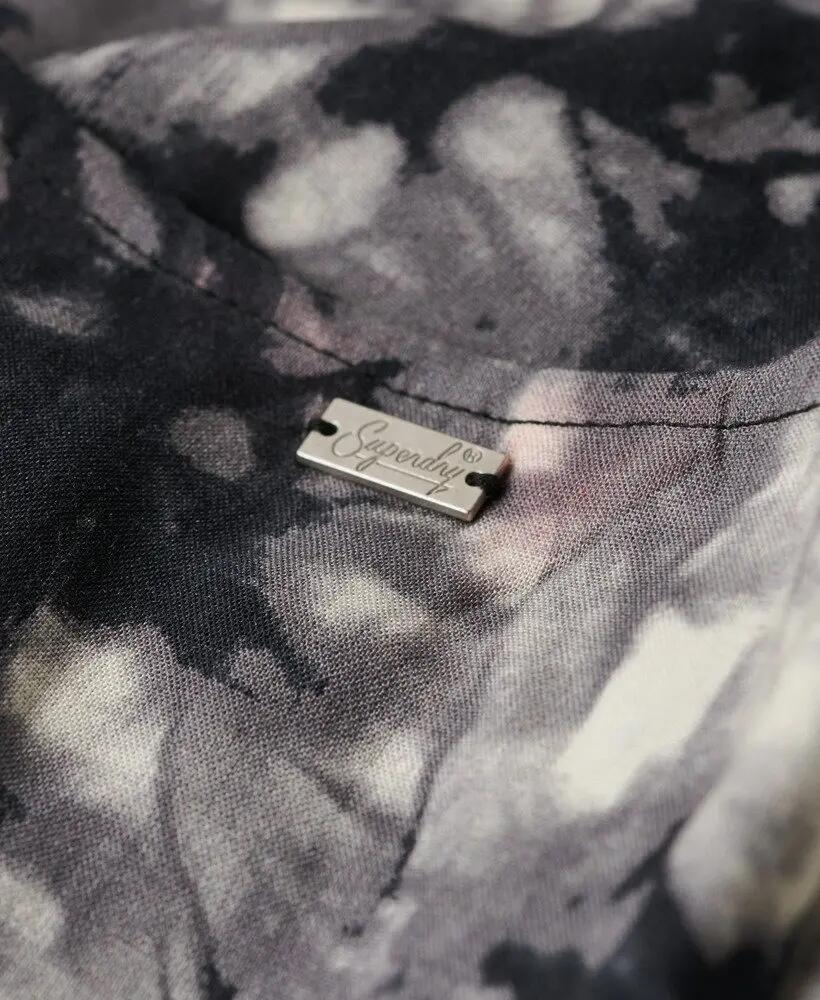 superdry Vestido midi cami estampado com botões em viscose 6/7