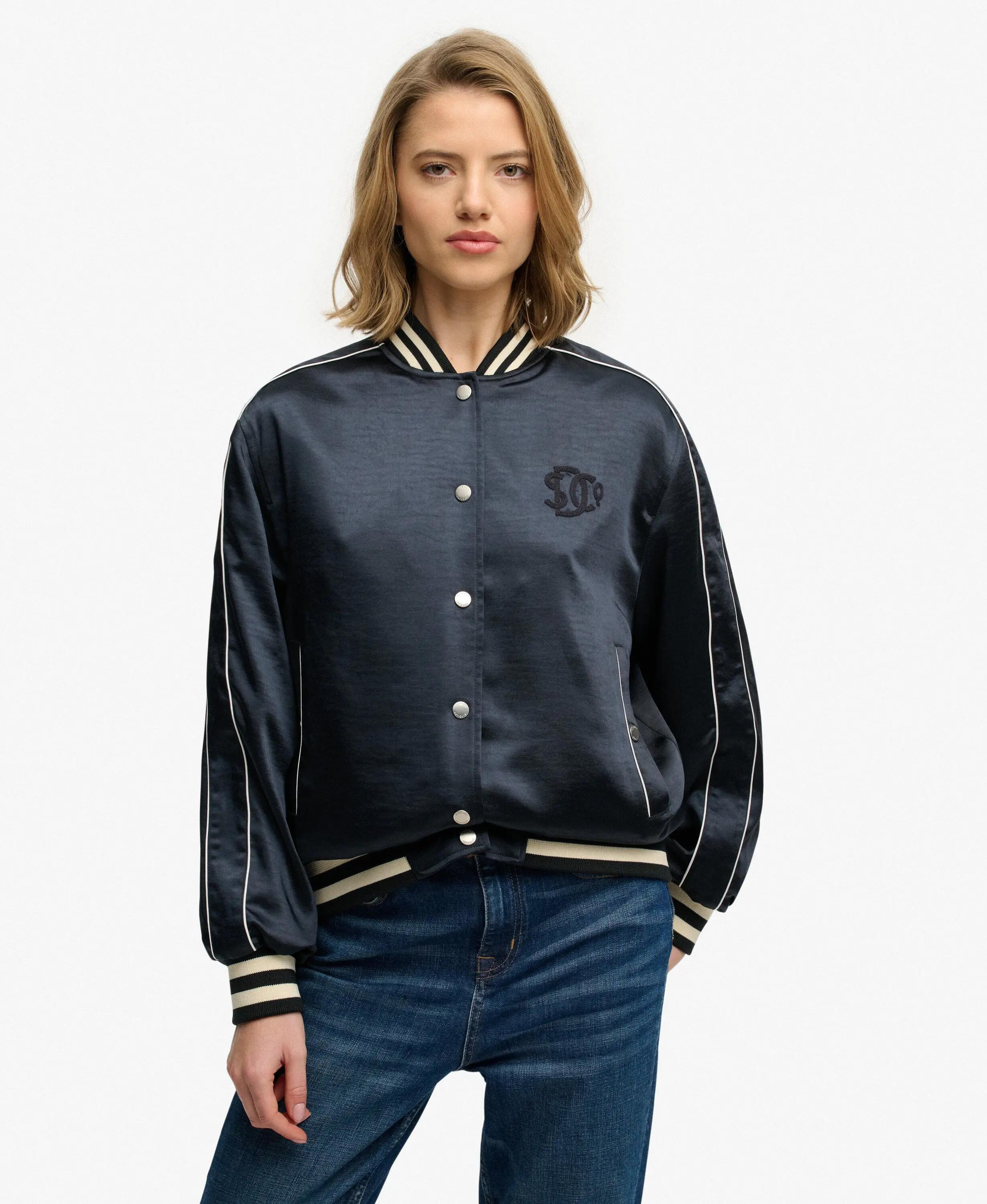 superdry Bomber Varsity Satin corte slim 5/7