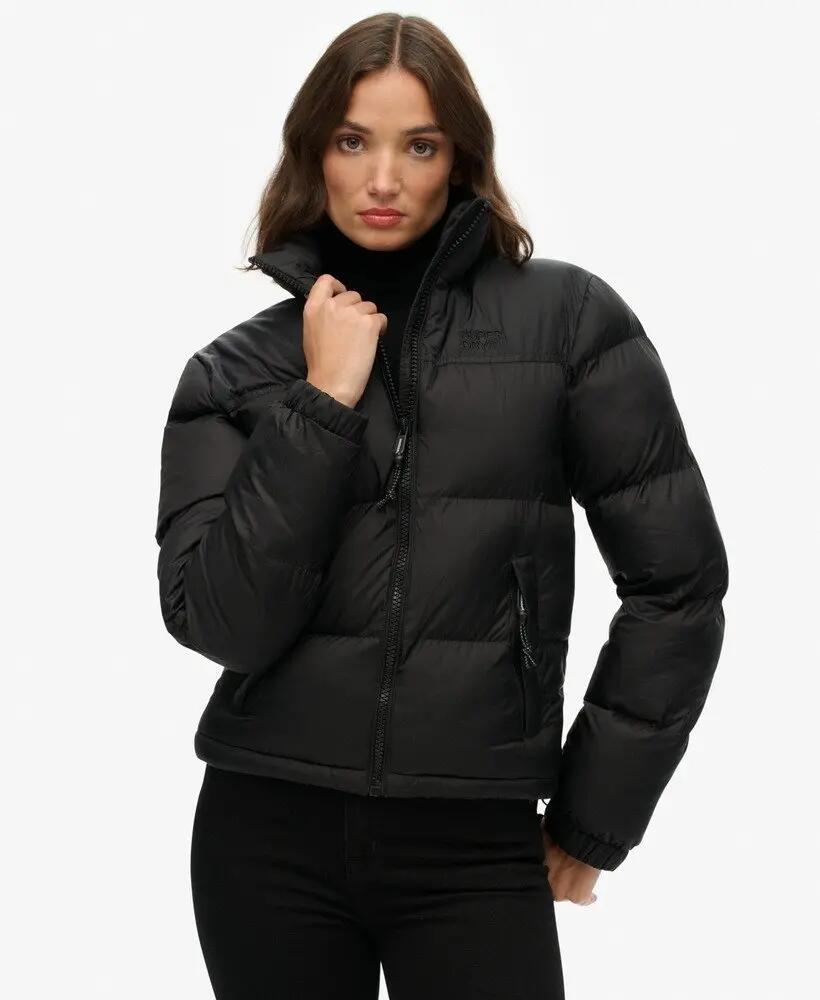 superdry Casaco acolchoado preto – Slim, hidrorrepelente e acolchoado 5/6