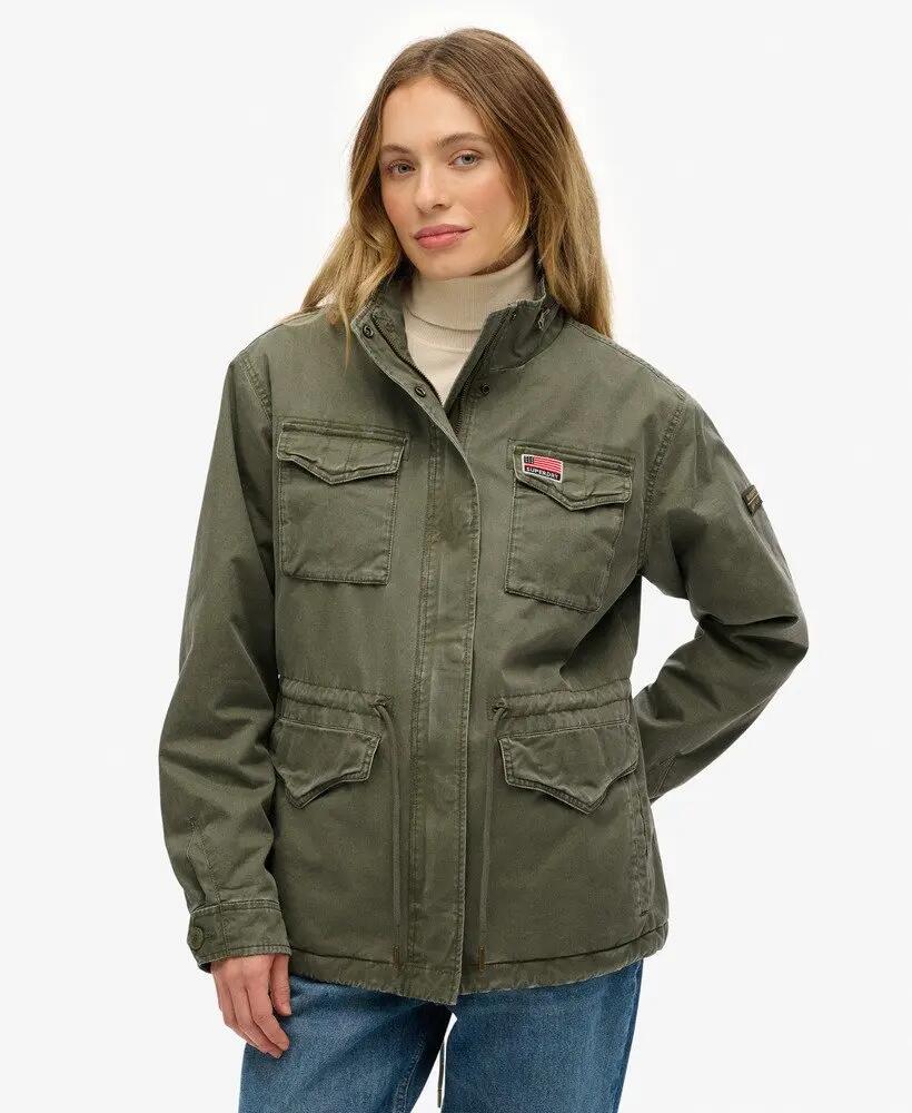 superdry Veste Military Borg – coupe relaxed, Wild Khaki 5/7
