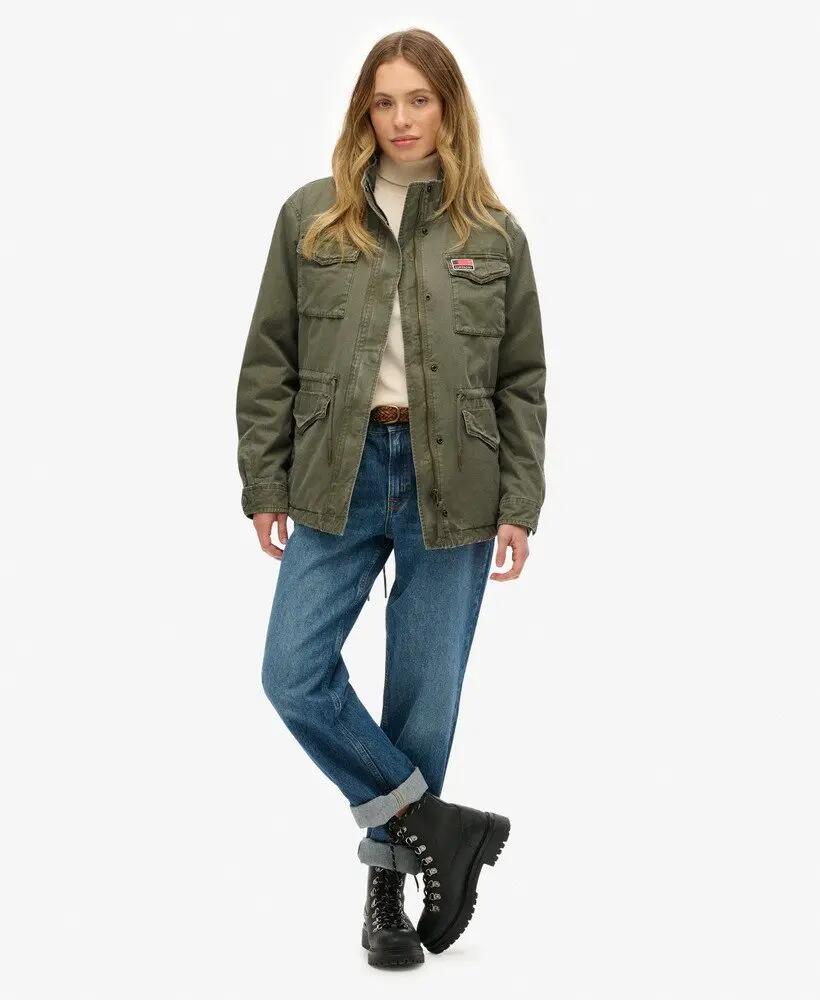 superdry Veste Military Borg – coupe relaxed, Wild Khaki 3/7
