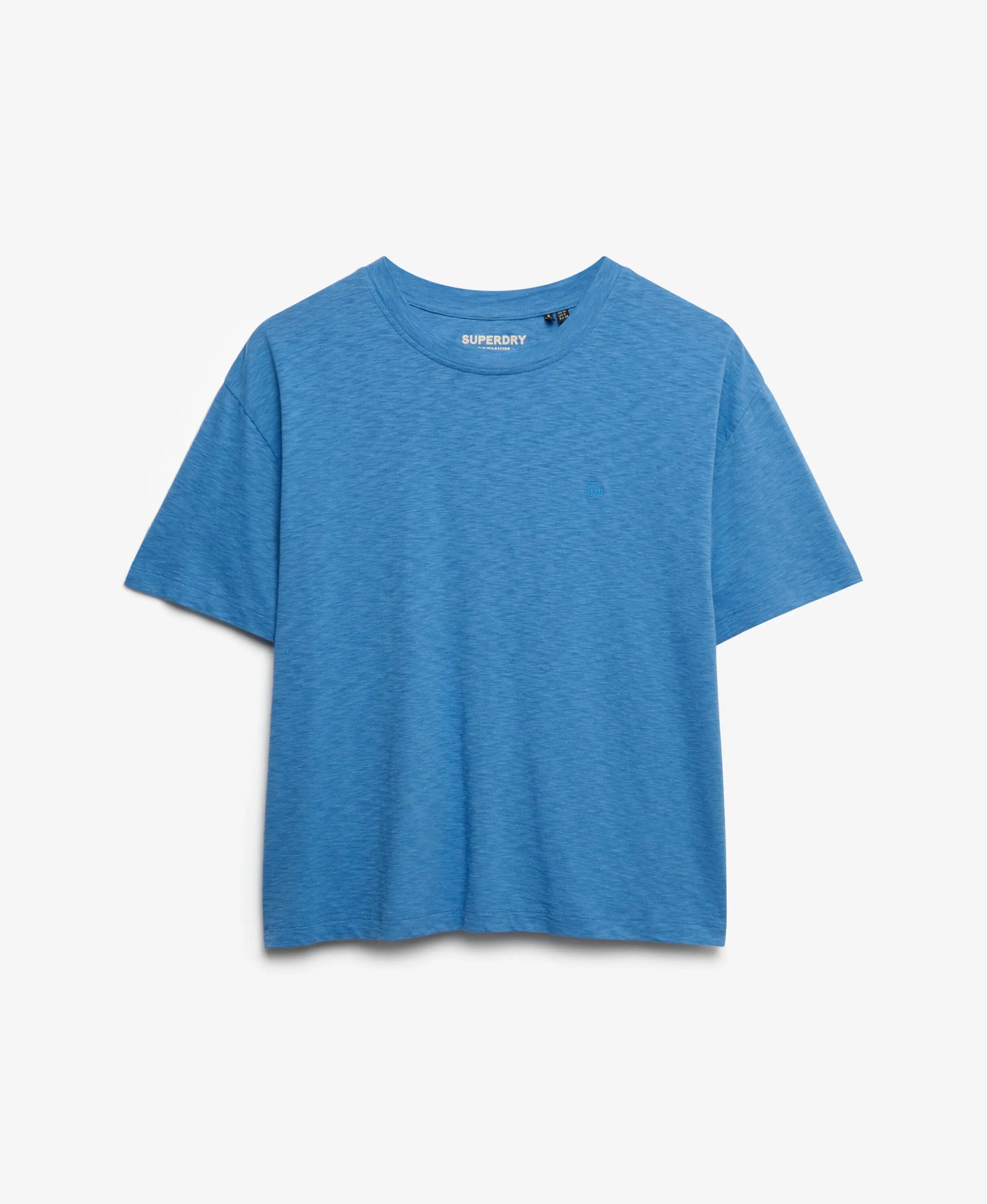 superdry Studios Crew T-Shirt relaxed fit aus Baumwolle und Lyocell – Blue 7/7