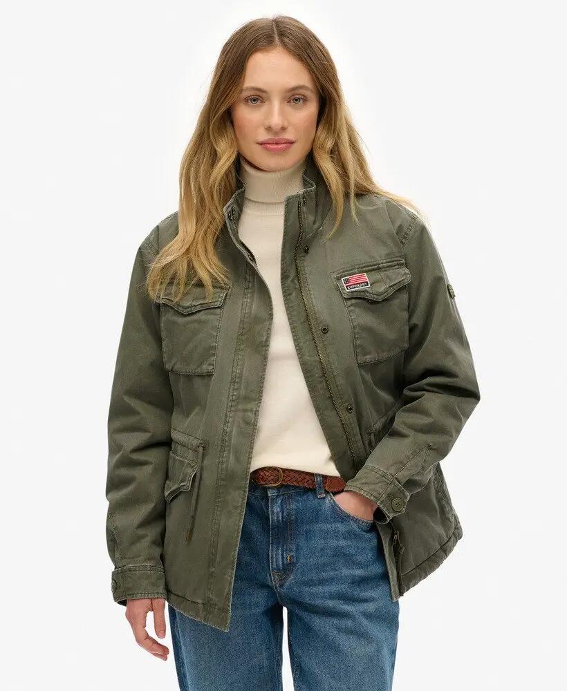 superdry Veste Military Borg – coupe relaxed, Wild Khaki 2/7