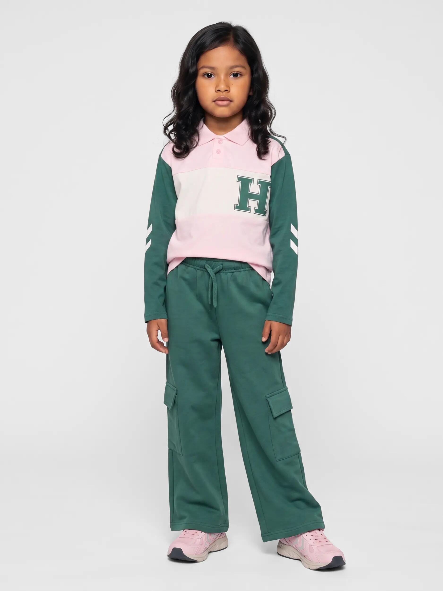 hummel Polo hmlROBIN JERSEY POLO L/S en coton bio BALLERINA 5/7