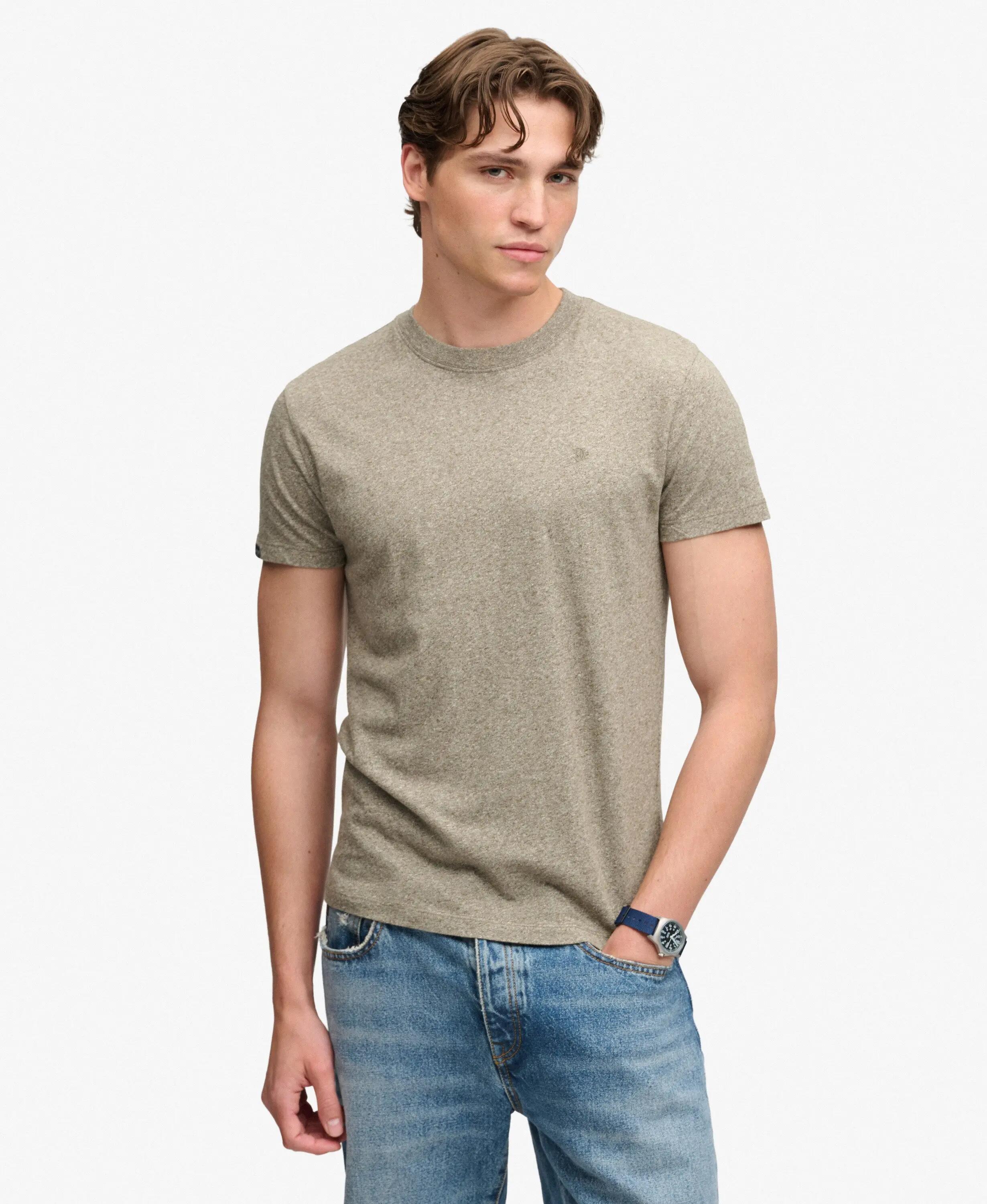 superdry SD&Co T‑shirt z wyszywanym logo z bawełny organicznej slim – Olive 2/5