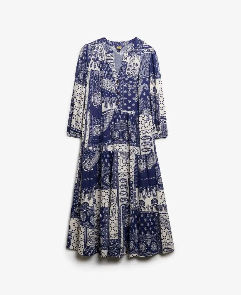 superdry Robe midi tissée à volants – coupe ample 7/7