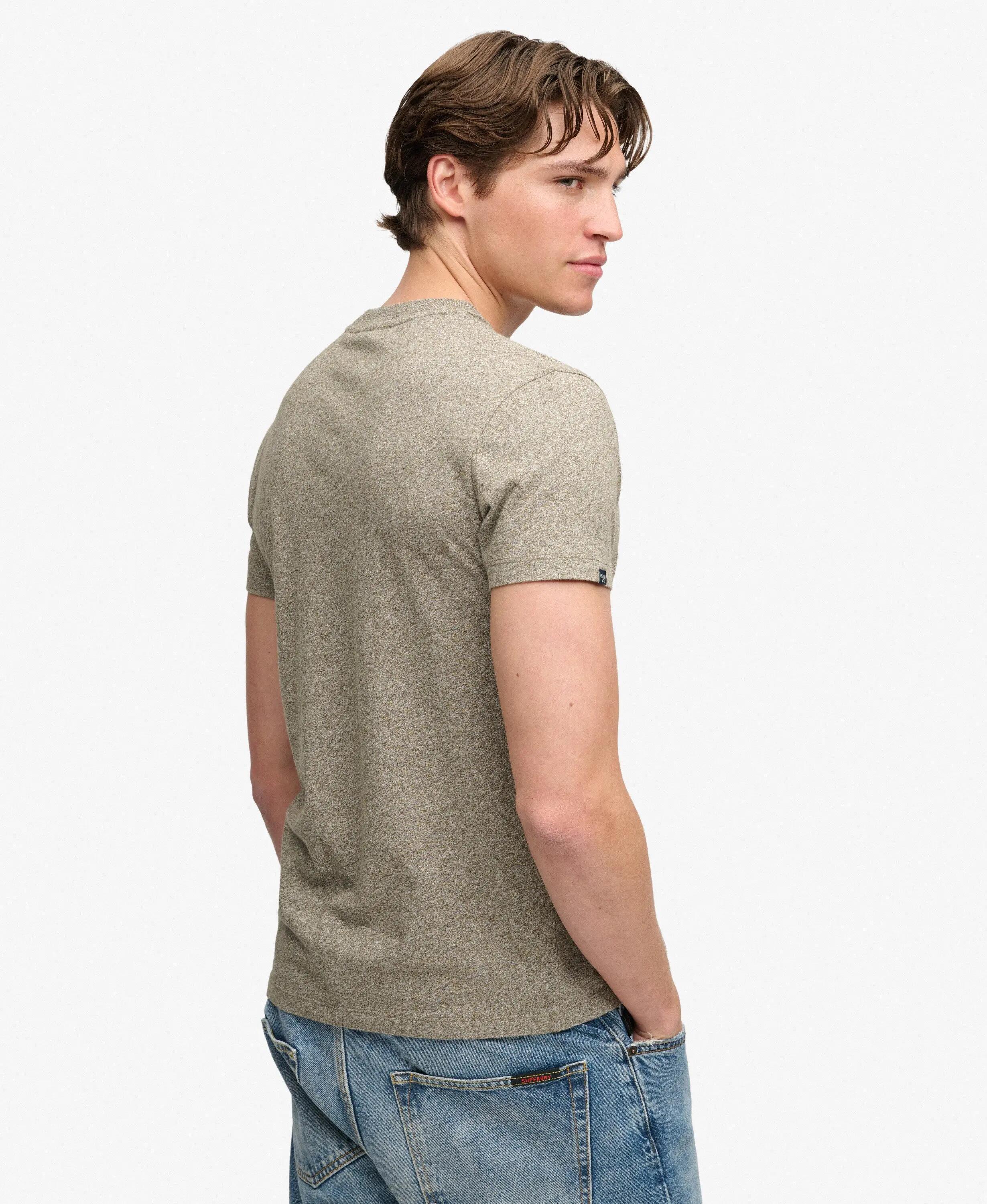 superdry SD&Co T‑shirt z wyszywanym logo z bawełny organicznej slim – Olive 5/5