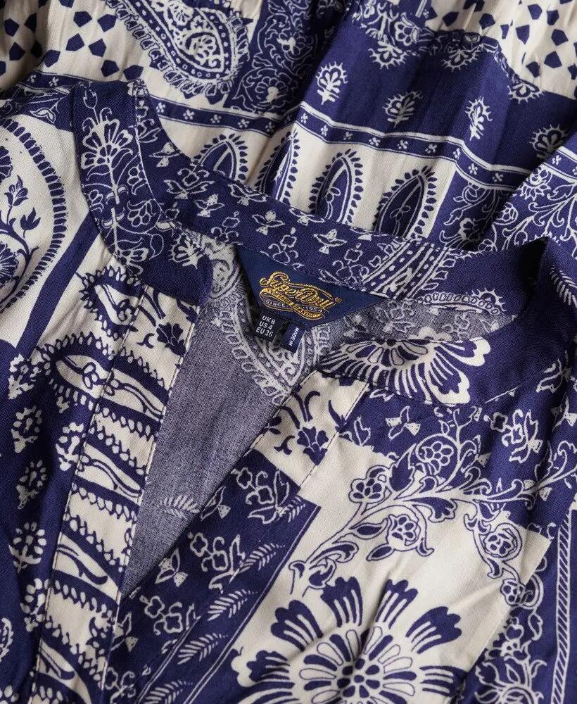 superdry Robe midi tissée à volants – coupe ample 6/7