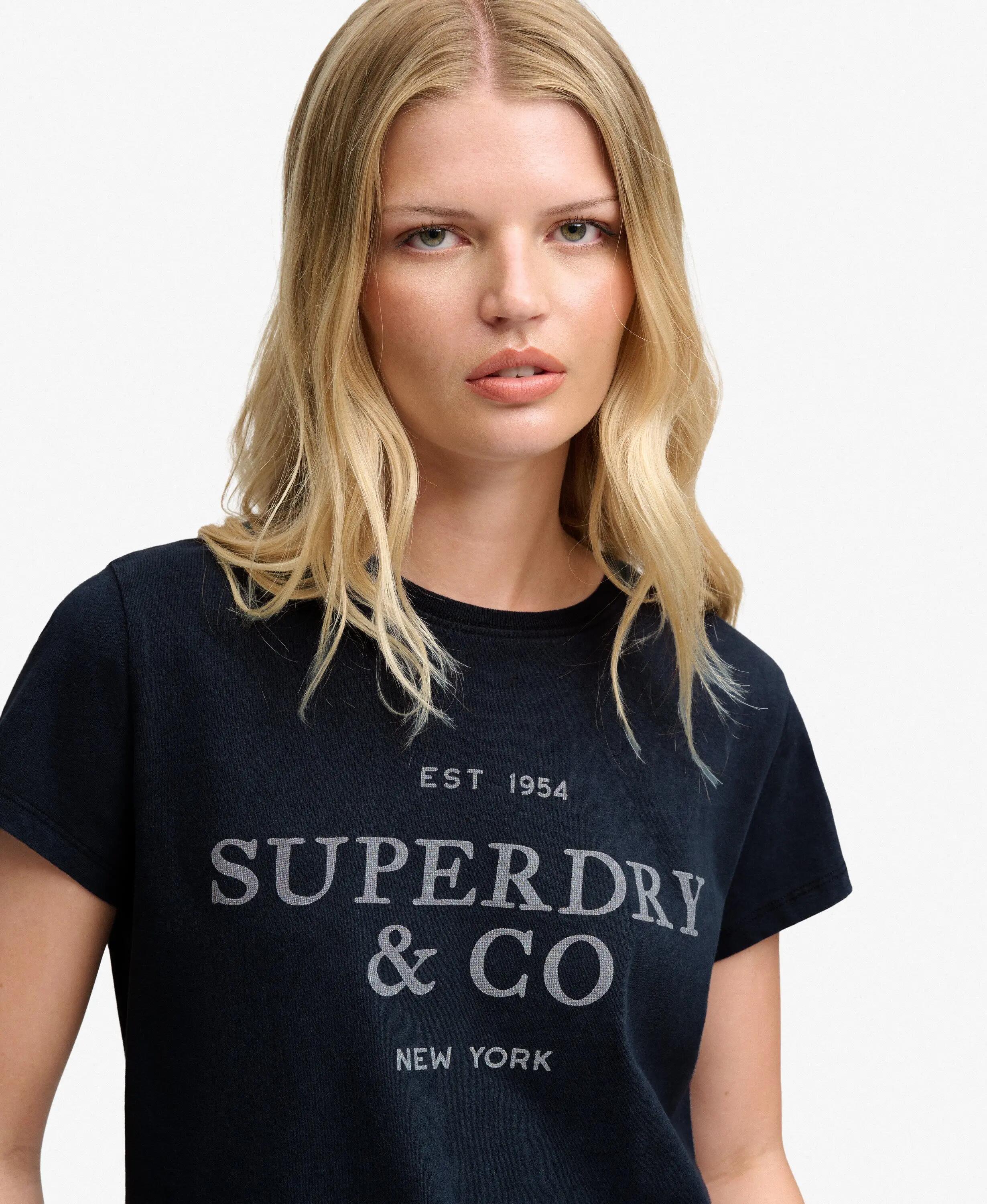 superdry T-shirt Luxe Casual Classic slim in cotone biologico 4/5