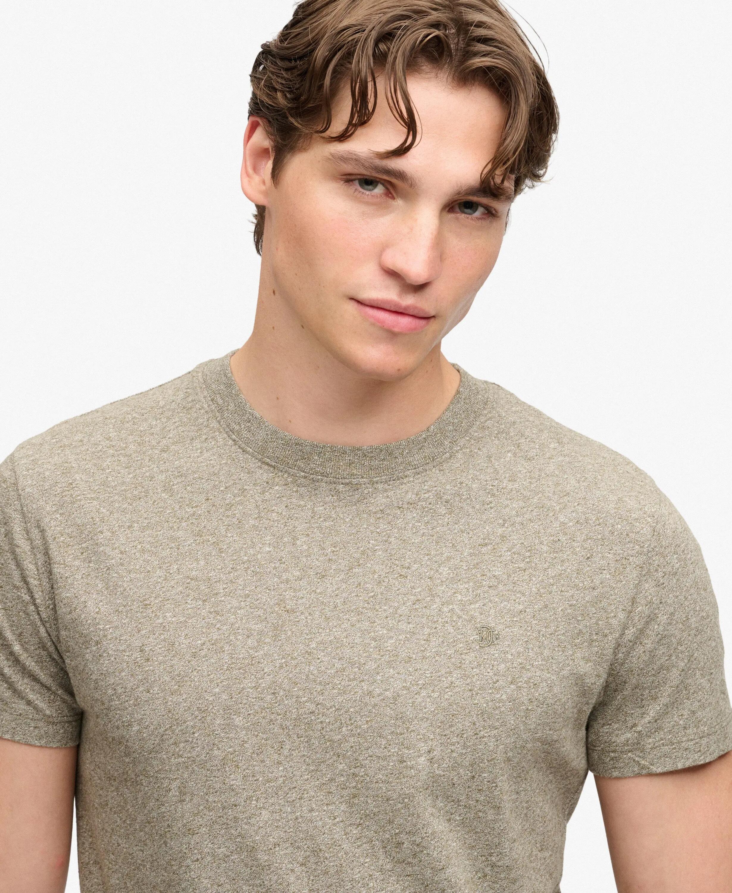 superdry SD&Co T‑shirt z wyszywanym logo z bawełny organicznej slim – Olive 4/5