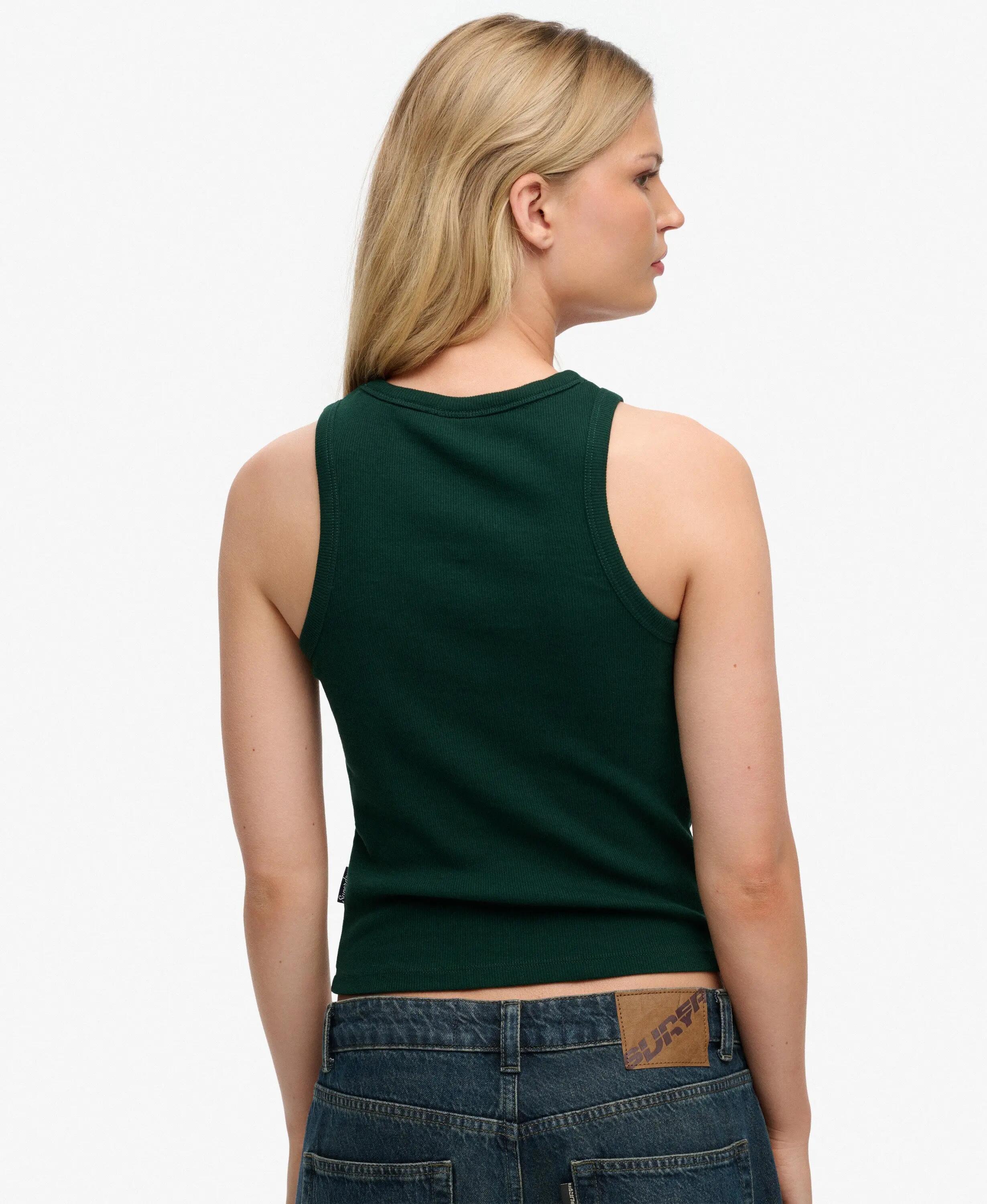 superdry Essential Logo Racer Vest – corte slim, 100% algodão orgânico 5/5